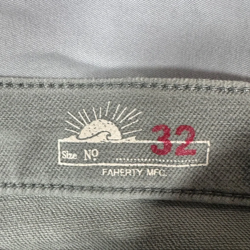 Lot of 2 Faherty Stretch Terry 5-Pocket Pant Mens 32 (31x31) Slim Straight - Picture 7 of 16